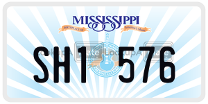 SH1576  license plate in MS