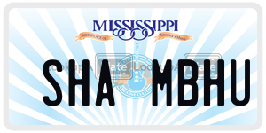 SHAMBHU  license plate in MS