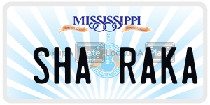 SHARAKA license plate in Mississippi