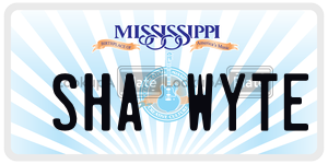 SHAWYTE  license plate in MS