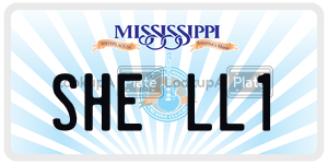 SHELL1  license plate in MS