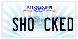 SHOCKED  license plate in MS