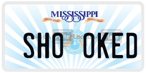 SHOOKED license plate in Mississippi