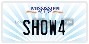 SHOW4  license plate in MS