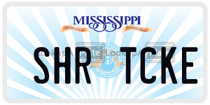 SHRTCKE  license plate in MS