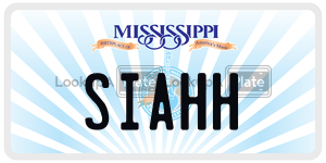 SIAHH  license plate in MS