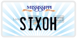 SIXOH  license plate in MS