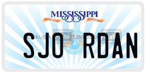 SJORDAN  license plate in MS