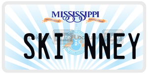 SKINNEY  license plate in MS