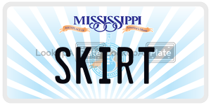 SKIRT  license plate in MS