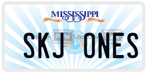 SKJONES  license plate in MS