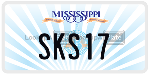 SKS17  license plate in MS