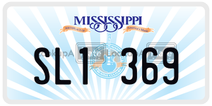 SL1369  license plate in MS