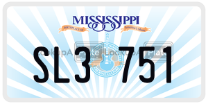 SL3751  license plate in MS