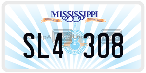 SL4308  license plate in MS