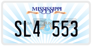 SL4553  license plate in MS