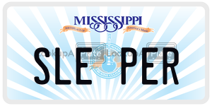 SLEPER  license plate in MS