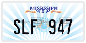 SLF947  license plate in MS