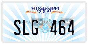 SLG464  license plate in MS