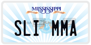 SLIMMA  license plate in MS