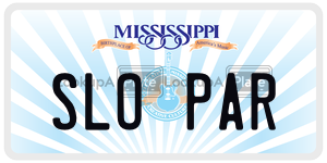 SLOPAR  license plate in MS