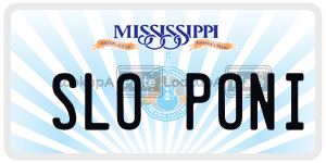 SLOPONI  license plate in MS