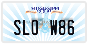 SLOW86  license plate in MS