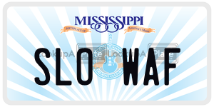 SLOWAF  license plate in MS