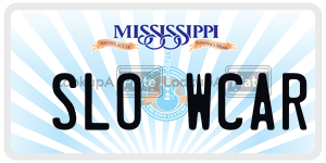 SLOWCAR  license plate in MS