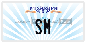 SM  license plate in MS