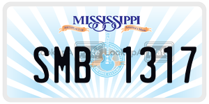 SMB1317  license plate in MS