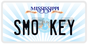 SMOKEY  license plate in MS