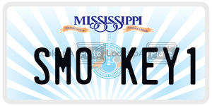 SMOKEY1  license plate in MS