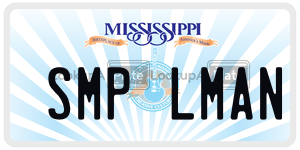 SMPLMAN  license plate in MS