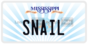 SNAIL  license plate in MS