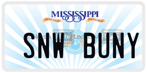 SNWBUNY  license plate in MS