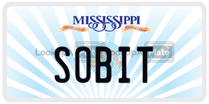 SOBIT  license plate in MS
