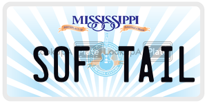 SOFTAIL  license plate in MS