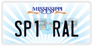 SP1RAL  license plate in MS
