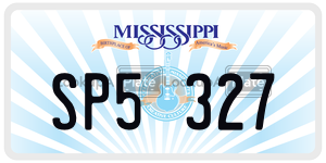 SP5327  license plate in MS