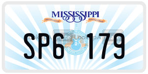 SP6179  license plate in MS