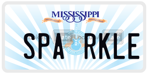 SPARKLE  license plate in MS