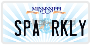 SPARKLY  license plate in MS