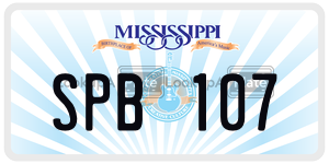 SPB107  license plate in MS