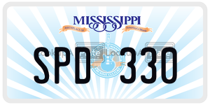 SPD330  license plate in MS
