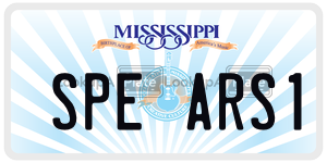 SPEARS1 license plate in Mississippi