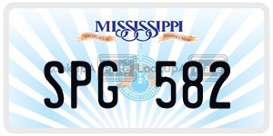 SPG582  license plate in MS
