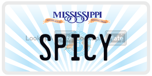 SPICY  license plate in MS