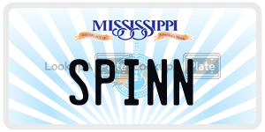 SPINN  license plate in MS