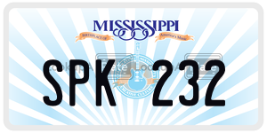 SPK232  license plate in MS